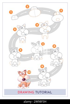 How To Draw A Fox Step By Step Drawing Tutorial Draw Guide Simple How To Draw A Fox Step By Step Drawing Tutorial Draw Guide Simple