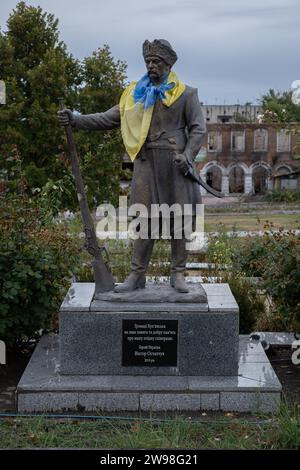 Cossack statue in the city centre. On 10th September 2023, the ...