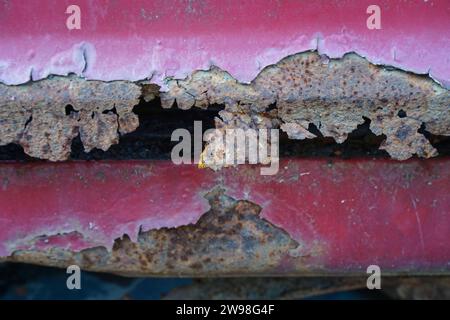 rusty surface of an old red metal Stock Photo