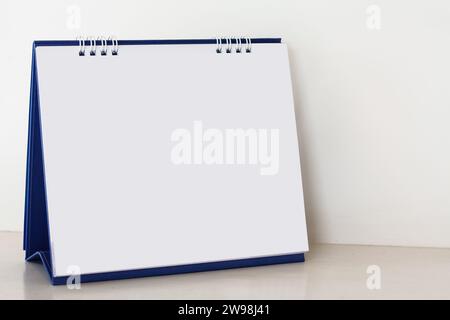 Blank paper desk spiral calendar Stock Photo