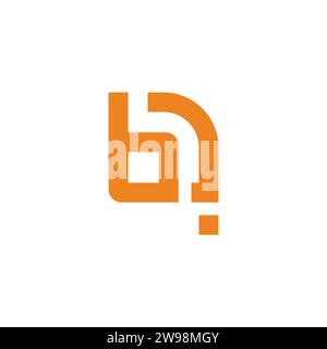 letter bj abstract simple geometric logo vector Stock Vector