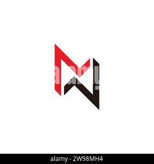 letter mj abstract arrow simple logo vector Stock Vector