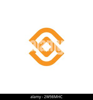 letter s linked gold diamond logo vector Stock Vector