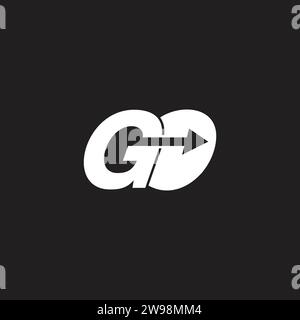 letter gd arrow fast simple geometric logo vector Stock Vector