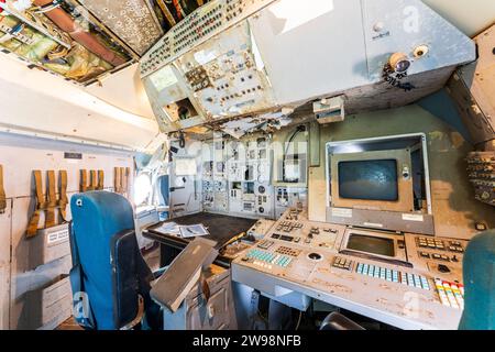 Interior, a decommissioned RAF 1970's Hawker Siddeley Nimrod, a retired ...