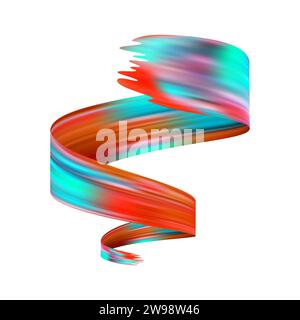 3d Brushstroke gradient texture brush Stock Vector