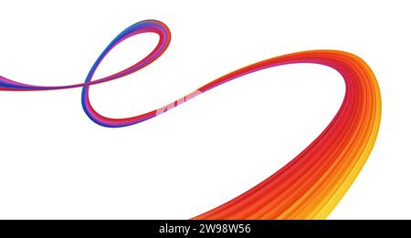 3d Brushstroke gradient texture brush Stock Vector