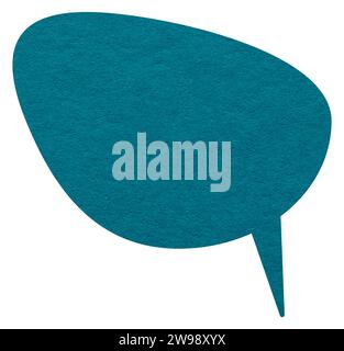 Paper speech bubble on white background with copy space. Chat balloon, Communication or comment sign. Stock Photo