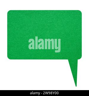 Paper speech bubble on white background with copy space. Chat balloon, Communication or comment sign. Stock Photo