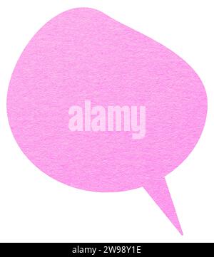 Paper speech bubble on white background with copy space. Chat balloon, Communication or comment sign. Stock Photo