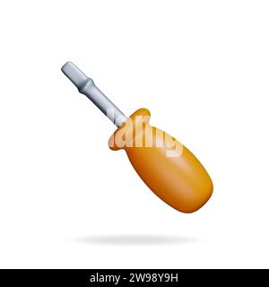 3d Screwdriver Tool Isolated Stock Vector
