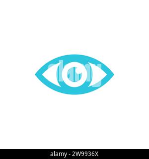 Open Eye icon. From blue icon set. Stock Vector