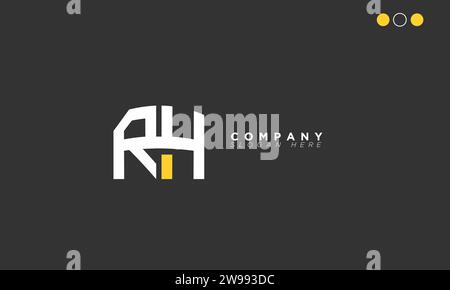 RH Alphabet letters Initials Monogram logo Stock Vector