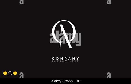 OA Alphabet letters Initials Monogram logo Stock Vector