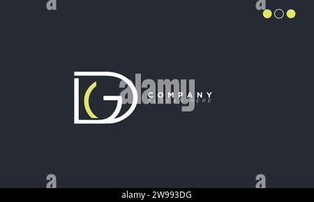 GD Alphabet letters Initials Monogram logo Stock Vector