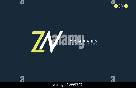 ZN Alphabet letters Initials Monogram logo Stock Vector