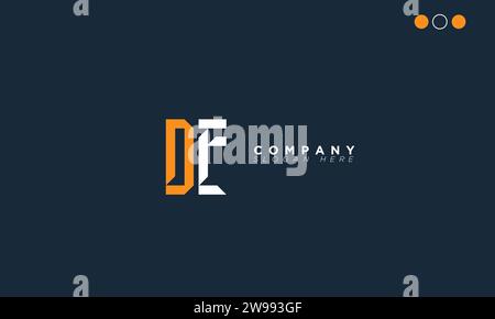 DE Alphabet letters Initials Monogram logo Stock Vector