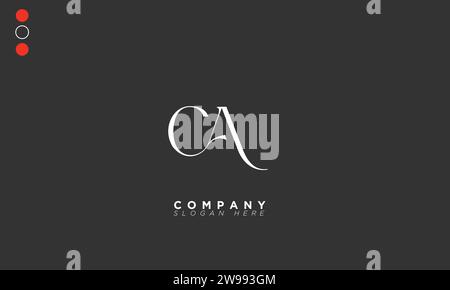 CA Alphabet letters Initials Monogram logo Stock Vector