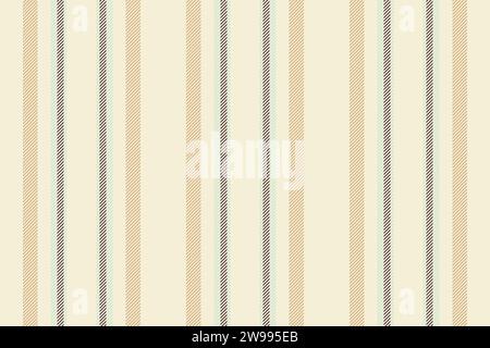 Multicolor vector fabric stripe, poster background texture lines. December vertical seamless pattern textile in beige and orange colors. Stock Vector