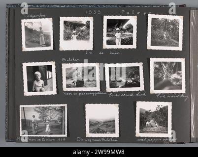 1939 Palopo, anonymous, 1938 - 1939 photograph Album magazine with eleven photos of the son Erik in the garden and some landscapes. Part of the family album by Jet Vonk from Celebes. Celebes photographic support. cardboard gelatin silver print family life at home Celebes Stock Photo