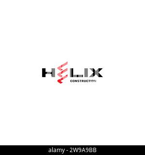 Helix Construction Logo Design. Tools Logo Stock Vector