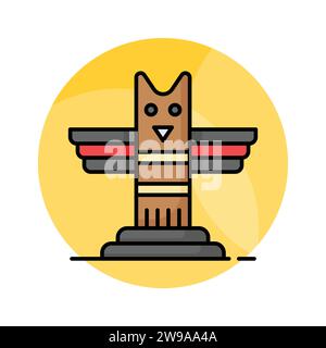 Grab this creatively designed icon of totem in trendy style, editable vector Stock Vector