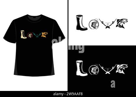 Fishing shirt, vintage fishing t-shirt, typography fishing t-shirt, fishing quote t-shirt, fish man, fish lover, vector illustration, trendy. Stock Vector