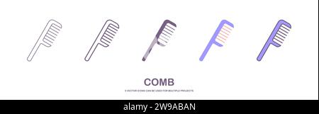 Comb icon symbol template for graphic and web design collection logo vector illustration Stock Vector