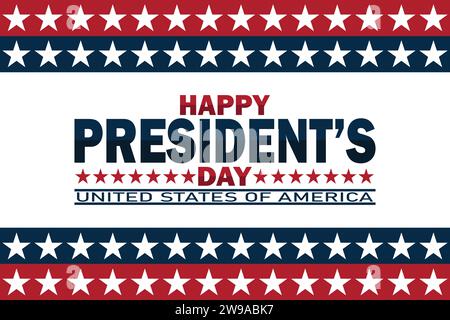 Happy President's Day Vector illustration. Suitable for greeting card, poster and banner. Stock Vector