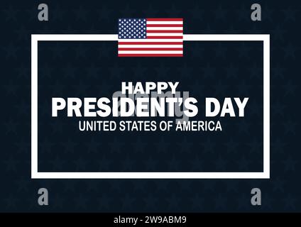 Happy President's Day. Holiday concept. Template for background, banner, card, poster with text inscription. Vector illustration Stock Vector