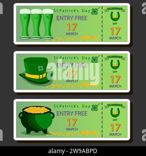 Beautiful color illustration on theme of celebrating annual holiday St. Patrick's Day Stock Vector