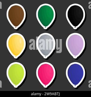 Beautiful color illustration on theme of celebrating annual holiday with inflatable balloons Stock Vector