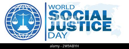 World Social Justice Day Vector Template Design Illustration. Suitable for greeting card, poster and banner Stock Vector