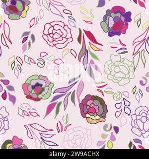 Vector illustration of a seamless floral pattern. Elegant template for fashion prints. Design for banner, poster, card, invitation and scrapbook.  Stock Vector