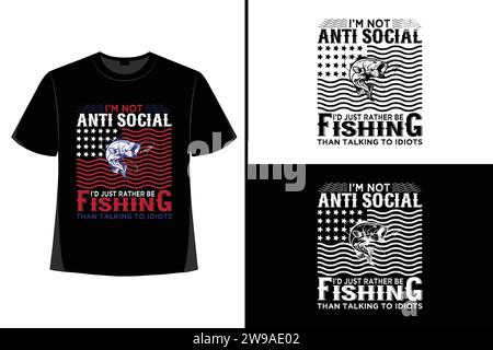 Fishing shirt, vintage fishing t-shirt, typography fishing t-shirt, fishing quote t-shirt, fish man, fish lover, vector illustration, trendy. Stock Vector