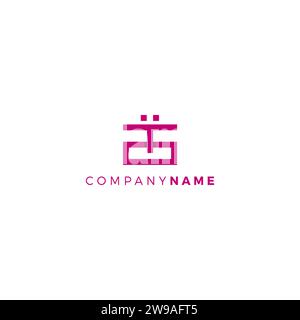 AS Two People Logo Simple and Unique Design Stock Vector