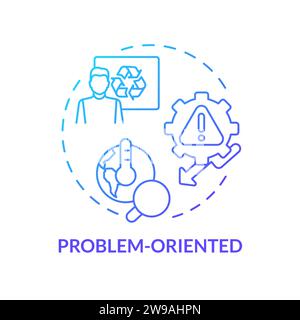 Thin line simple gradient problem oriented icon concept Stock Vector