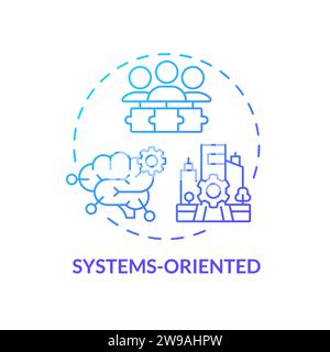 Thin line simple gradient systems oriented icon concept Stock Vector