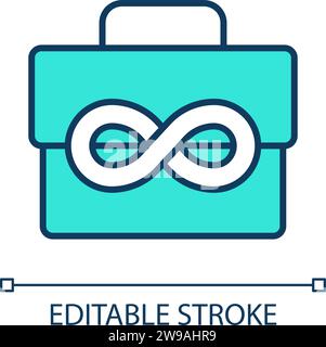 2D editable simple thin line neurodiversity hiring icon Stock Vector
