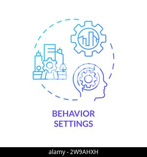 Thin line simple gradient behavior settings icon concept Stock Vector