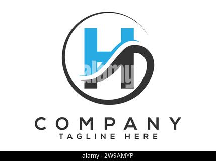 Initial Monogram Letter H Logo Design Vector Template. Modern letter logo design Stock Vector