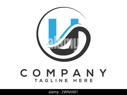 Initial Monogram Letter U Logo Design Vector Template. Modern letter logo design Stock Vector