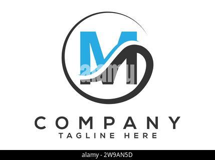 Initial Monogram Letter M Logo Design Vector Template. Modern letter logo design Stock Vector