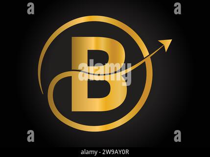 Finance Logo With B Letter Concept. Creative abstract Marketing And Financial Business Logo Design. Stock Vector