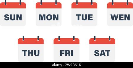 Calendar days week icon symbol Stock Vector