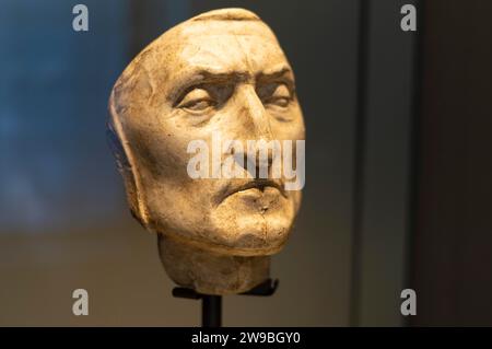 Mask of the death of the world famous Dante Alighieri. Mixed media Stock Photo