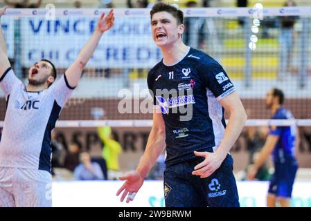 Faure Theo Alexandre exultation (Cisterna volley) during Cisterna ...