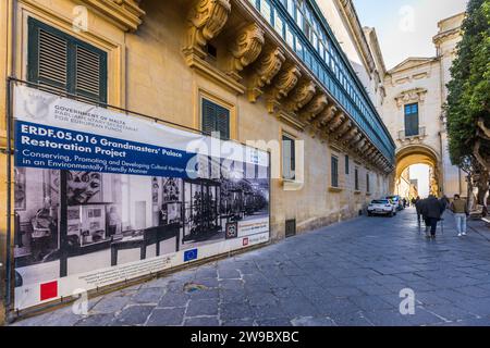 Presidential Palace Grandmaster Palace in Valletta, Malta Stock Photo