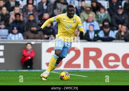 Coventry, UK. 26th Dec, 2023. Sheffield Wednesday defender Bambo Diaby (5) during the Coventry City FC v Sheffield Wednesday FC at Coventry Building Society Arena, Coventry, England, United Kingdom on 26 December 2023 Credit: Every Second Media/Alamy Live News Stock Photo