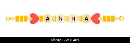 Beaded bracelet Stock Vector